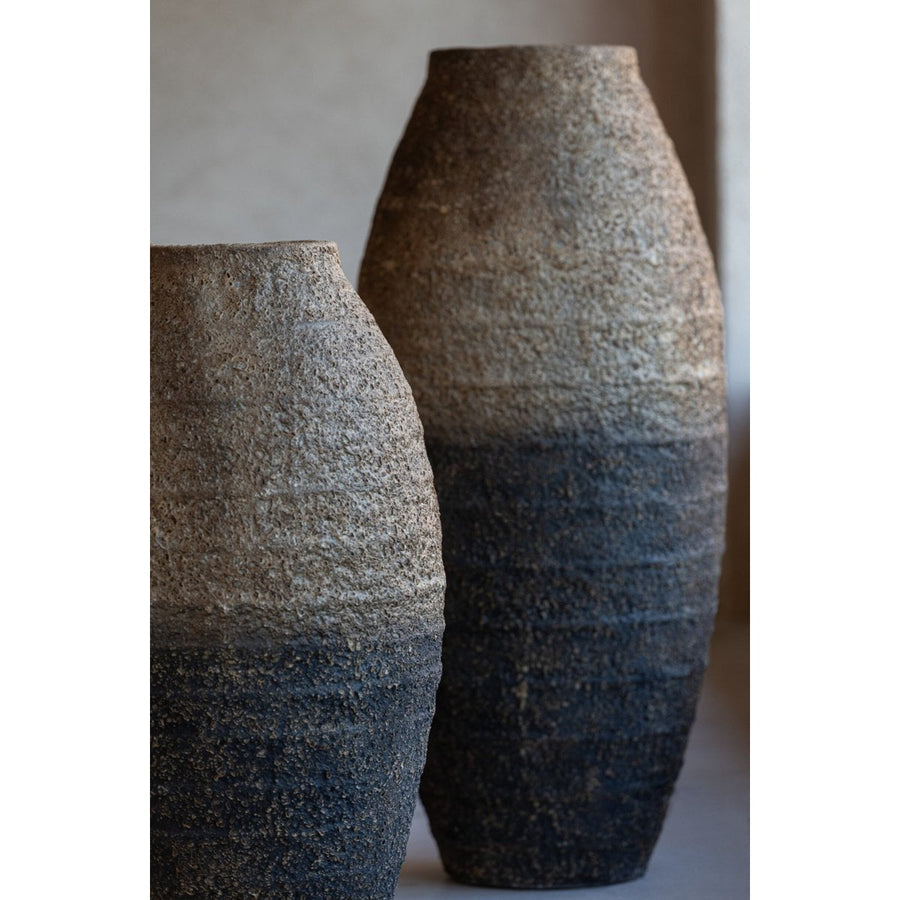 J-Line Vaas Antique cement bruin/zwart small 80 cm