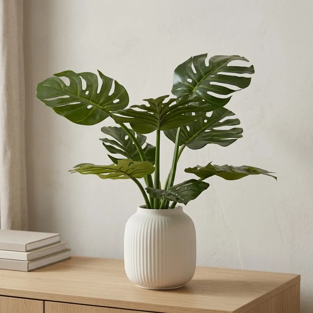 Monstera 'Mai Po' kunstplant, 60 cm